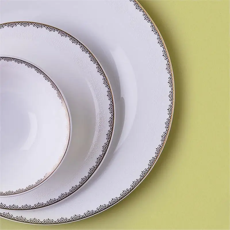 Opal Glass 18 Pcs bone china dinner sets dinnerware price dinnerware sets gold plated dinnerware set