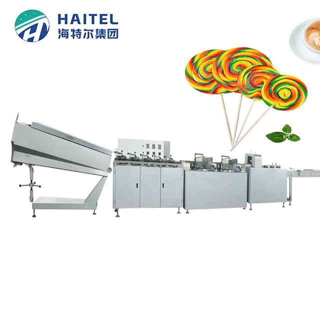 Factory sales Automatic Spiral fancy colorful lollipop candy making machine
