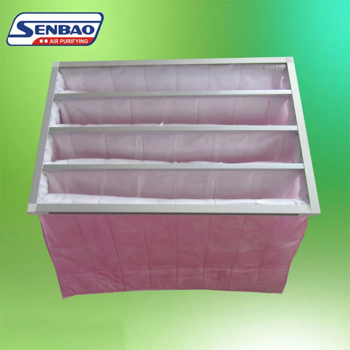 Dust collection synthetic fiber bag air filter for clean room