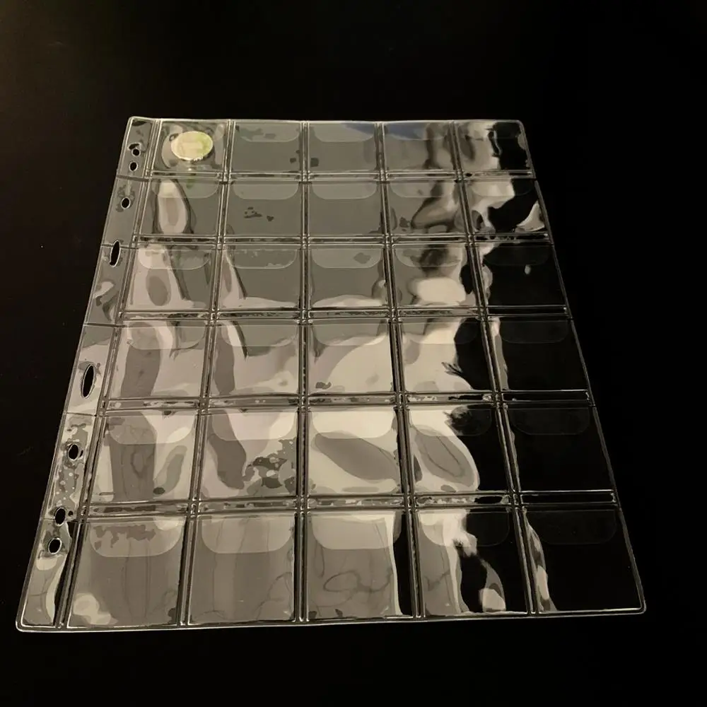 Coin flip board PVC film photo album inner page 30 pockets / ring binder albums display