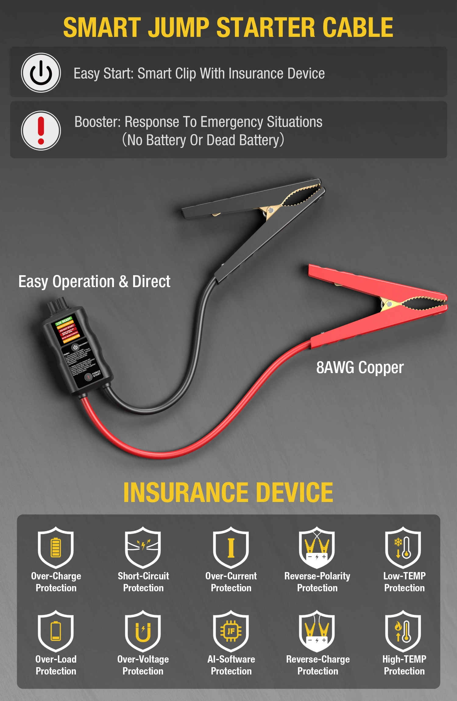 12v 22000mAh 6000A High Power Car Jump Starter Power Bank / Multi-Function Portable Lithium Battery Booster Car Starter