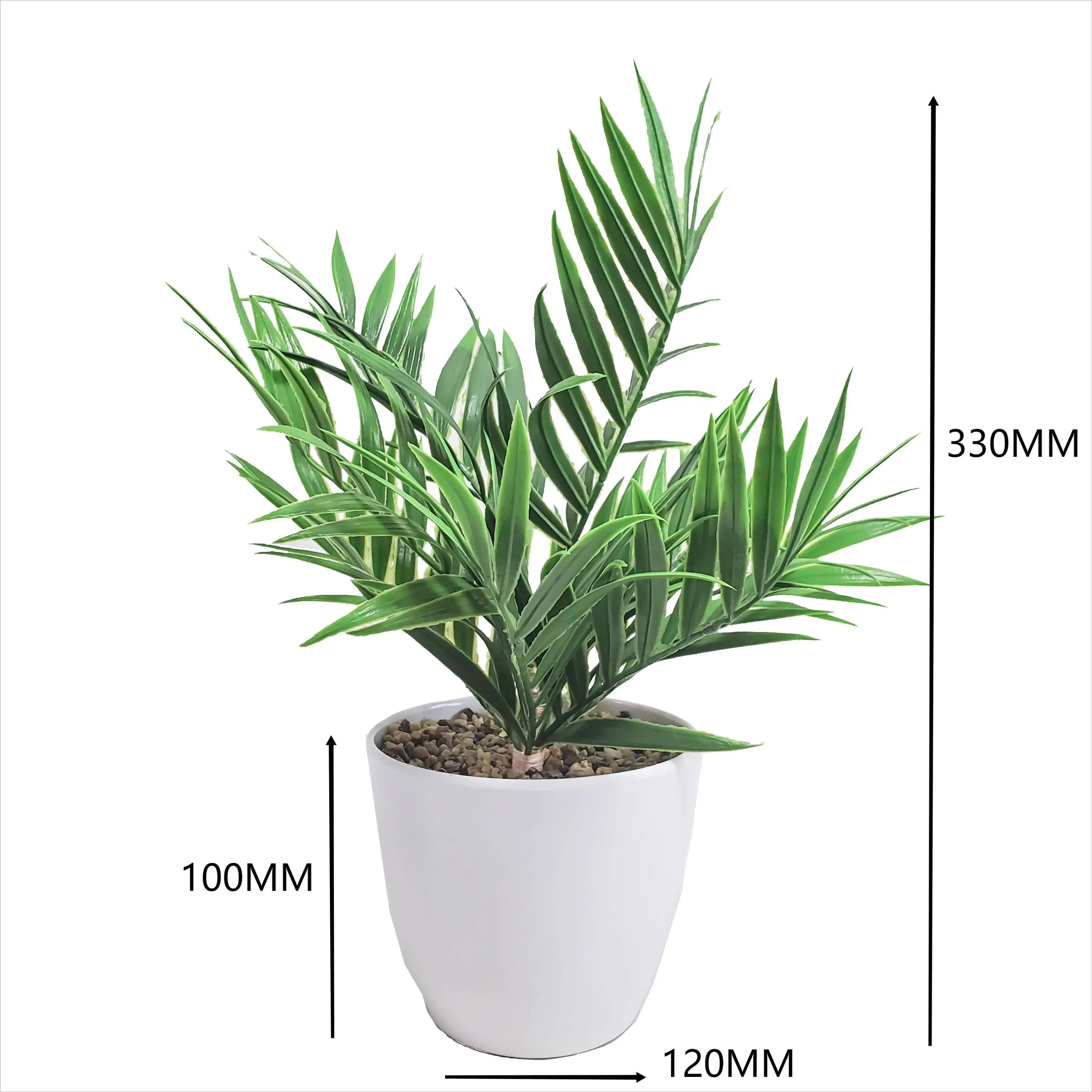 Hot Sales Simulation Real Touch Mini Plants Plastic Artificial Palm Tree In Melamine Pot for home Decoration