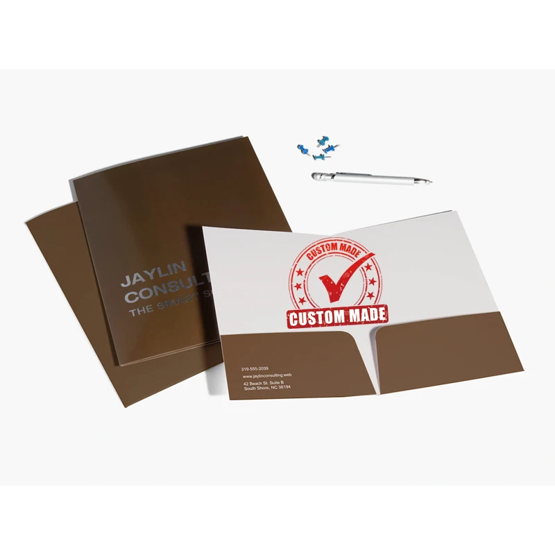 Custom Logo Advertisement a4 a5 Letter Size Paper Document Folder Colorful Business Presentation Folder with Two Pocket