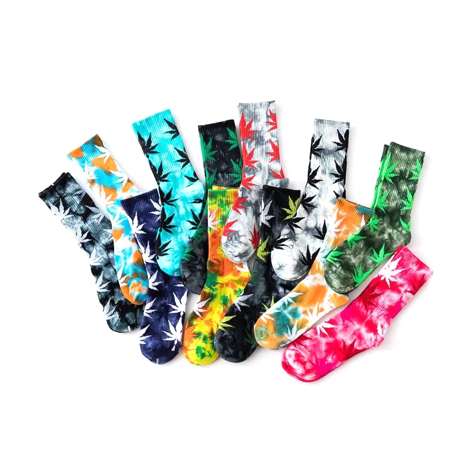 FY-II-0742 marjuanaed socks cheap weed socks leaves socks