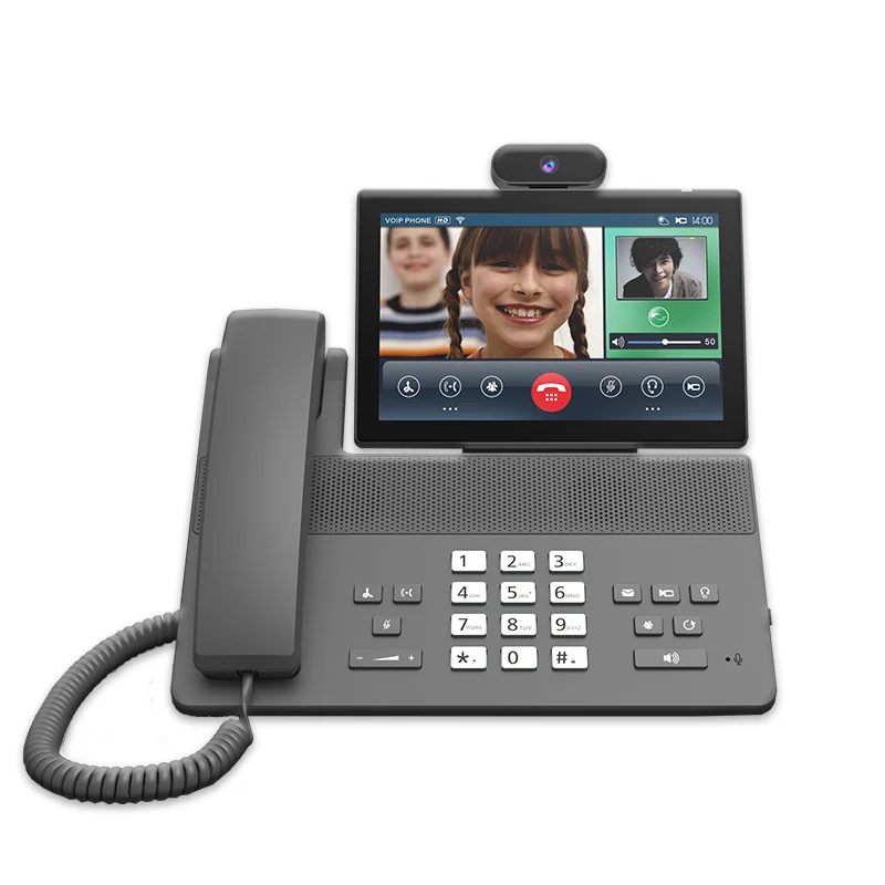 Multi-functional VoIP PSTN 4G 6 Sip  Line Phone Android 11.0 System 8 inch Screen Ethernet Sim Card Hotel Office Home Phone