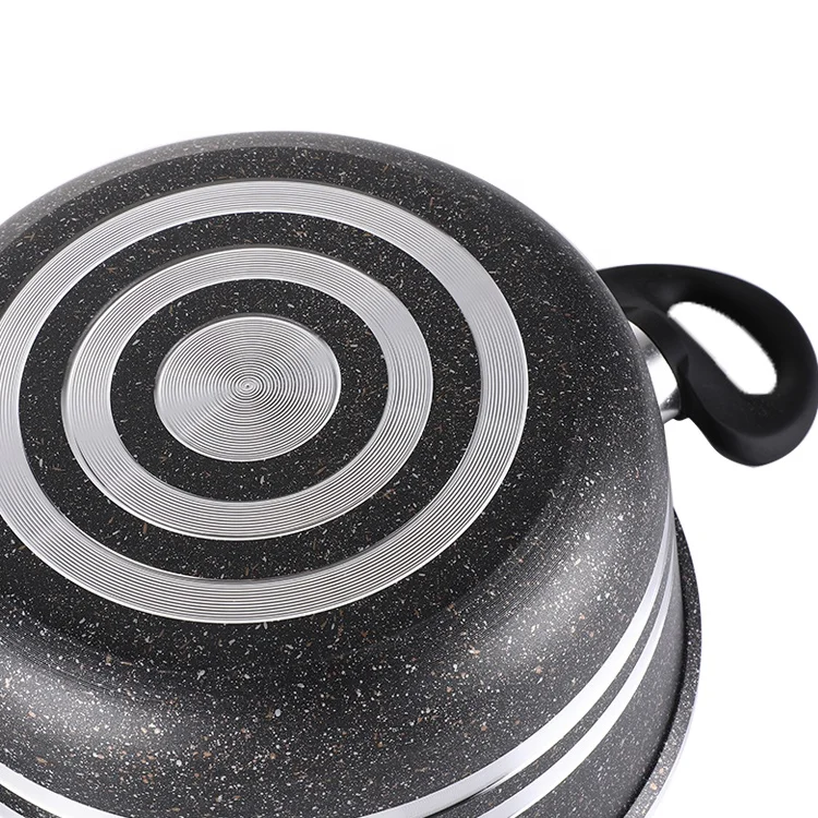 Factory  Customized Non-stick Casserole Set  Pressed Aluminum  Sauce Pot with  Heat-resistant Powder Coating