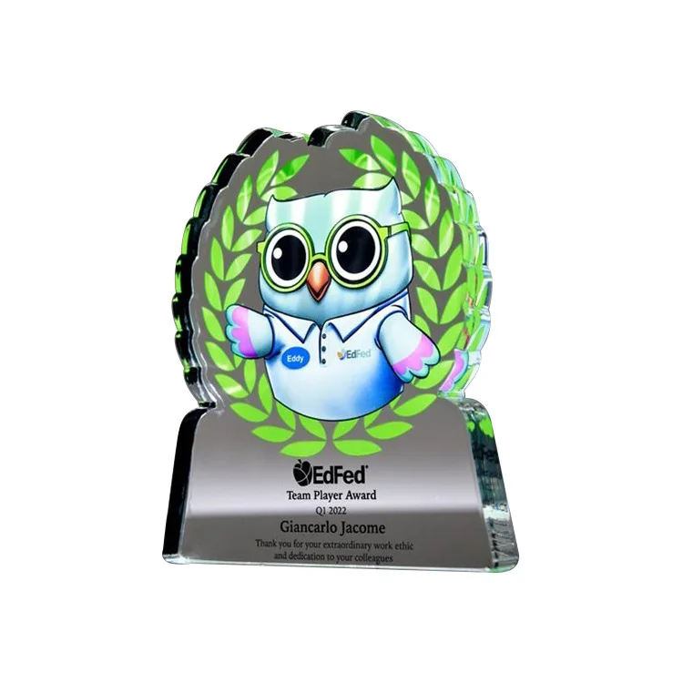 Factory Custom Acrylic Trophy Company Annual Celebration Incentive PMMA Trophy Award Souvenir