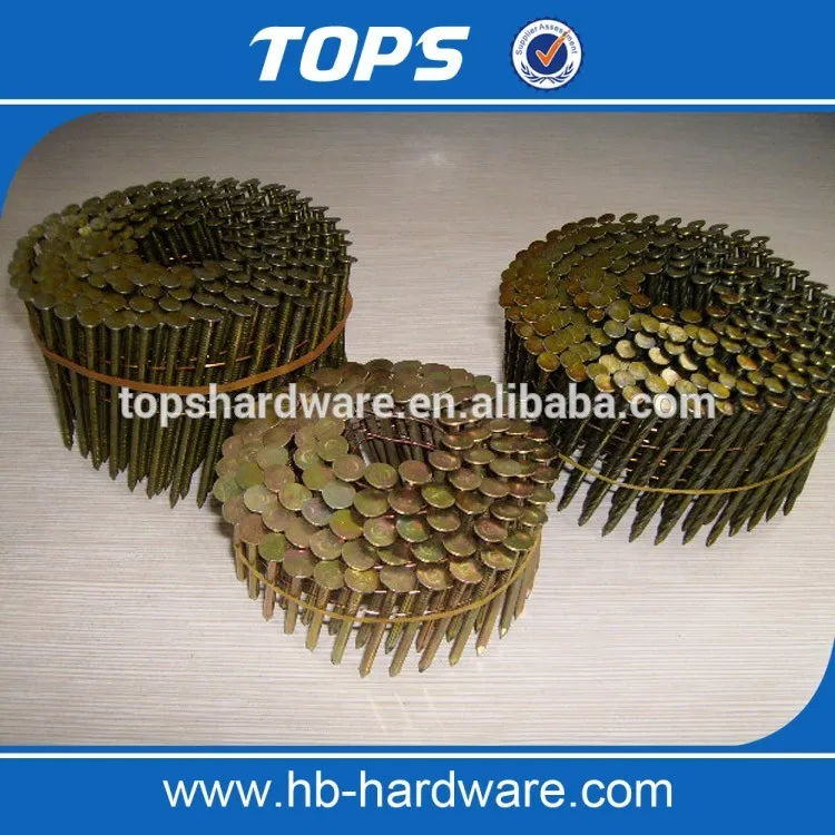 Chinese manufacturer Canada America SCREW SHANK PALLET COIL NAILS /CHEP CLAVOS HELICOIDALES/PREGOS EM ROLOS for nai gun