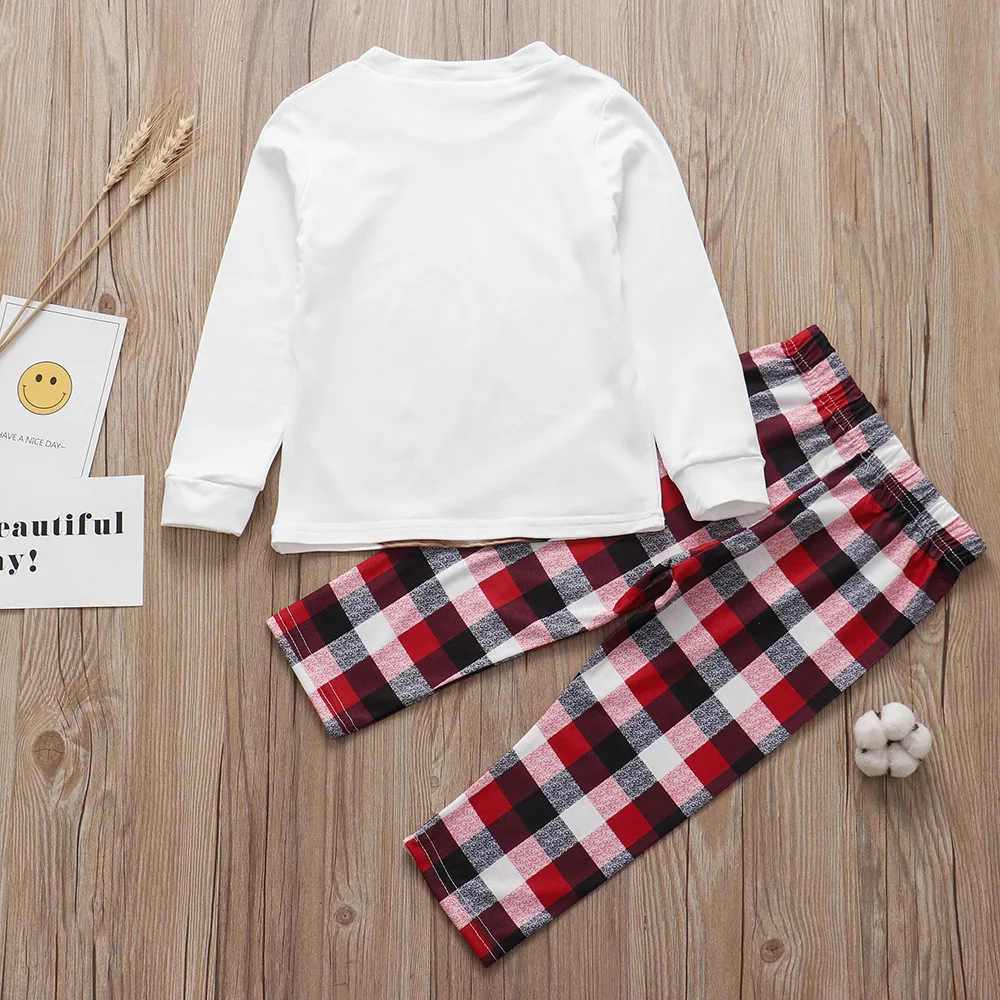 Family Holiday Party Matching Pajama Sets Elk Print Comfortable Family Suit Christmas Clothing