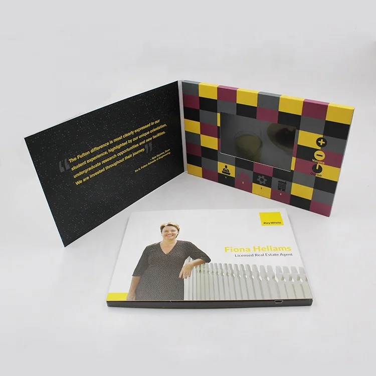 Chinese factory homemade lcd screen digital tft screen diy customized video box card book brochure 7 10 inch