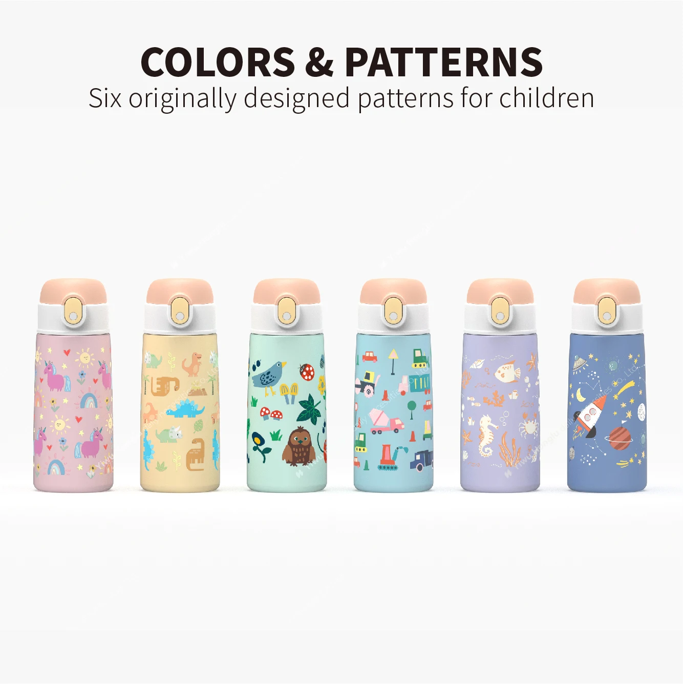 Kids Thermos Mug Stainless Steel Cartoon Vacuum Flasks Children Cute Thermal Water Bottle Tumbler Thermocup with Straw