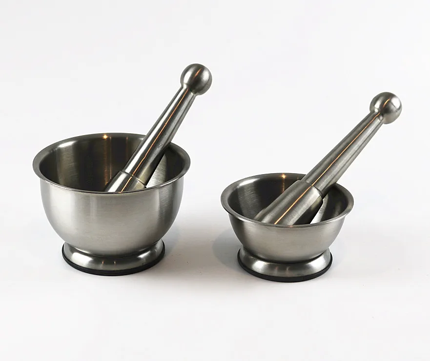 Высококачественный кухонный шлифовальный инструмент из нержавеющей стали, молоток для смешивания, миска для шлифовки, набор металлических ступков