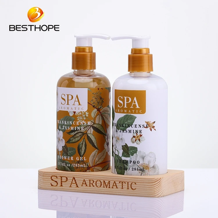 OEM ODM high quality fragrant body lotion wooden box bath spa gift set