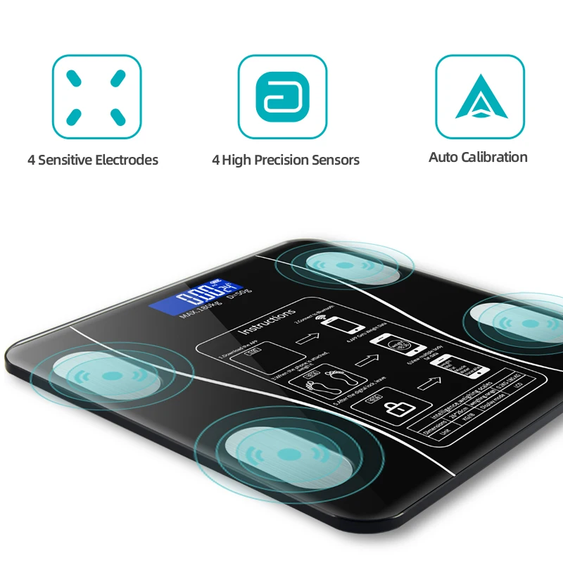 High Accurate Blue Tooth Body Fat Scales Digital Bmi Smart Wifi Weighing Body Fat Electronic Scale