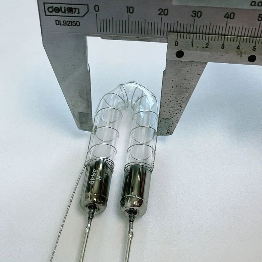 Customized High Quality Xenon Flash U Shape Design Gas Lamp Quartz Flow Tube For High Intense Light Device