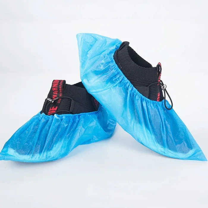 Disposable Polyethylene Shoe Cover, PE CPE Overshoe Waterproof Blue White