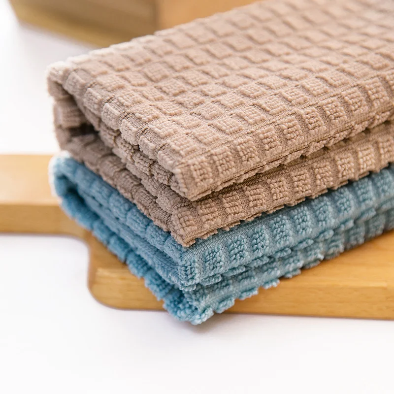 Bearfamily Furniture Household No Shedding Stain Removal Cloth Microfiber Soft Super Absorbent Warp Knitting Kitchen Towels