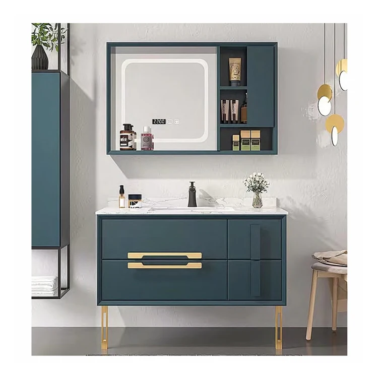 Новый дизайн DOMO современный стиль напольная Мебель для ванной комнаты