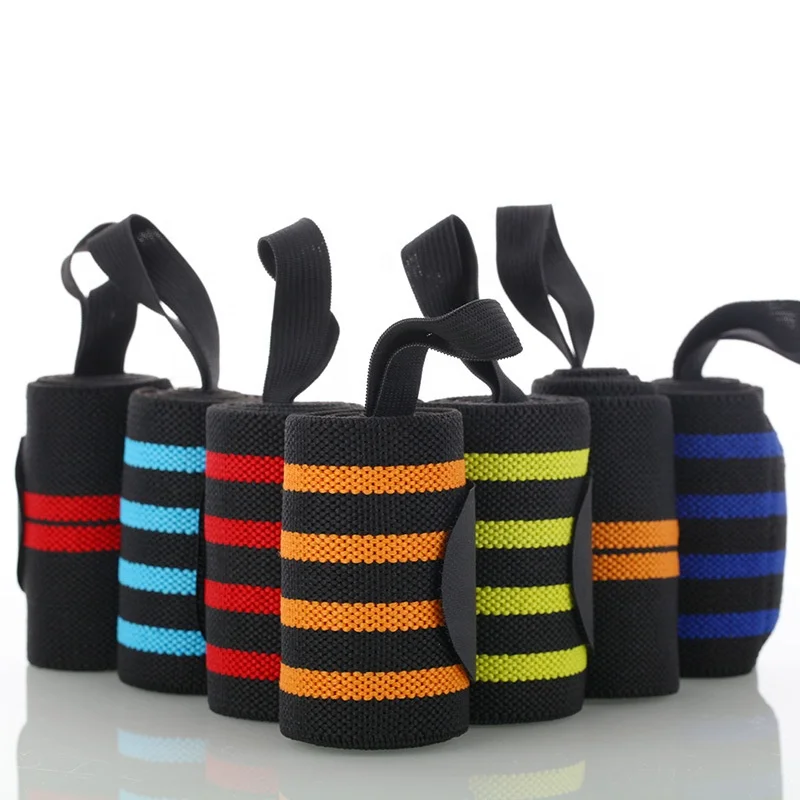 Gym weightlifting training bar grip barbell straps wraps hand protection wrist support W-1013