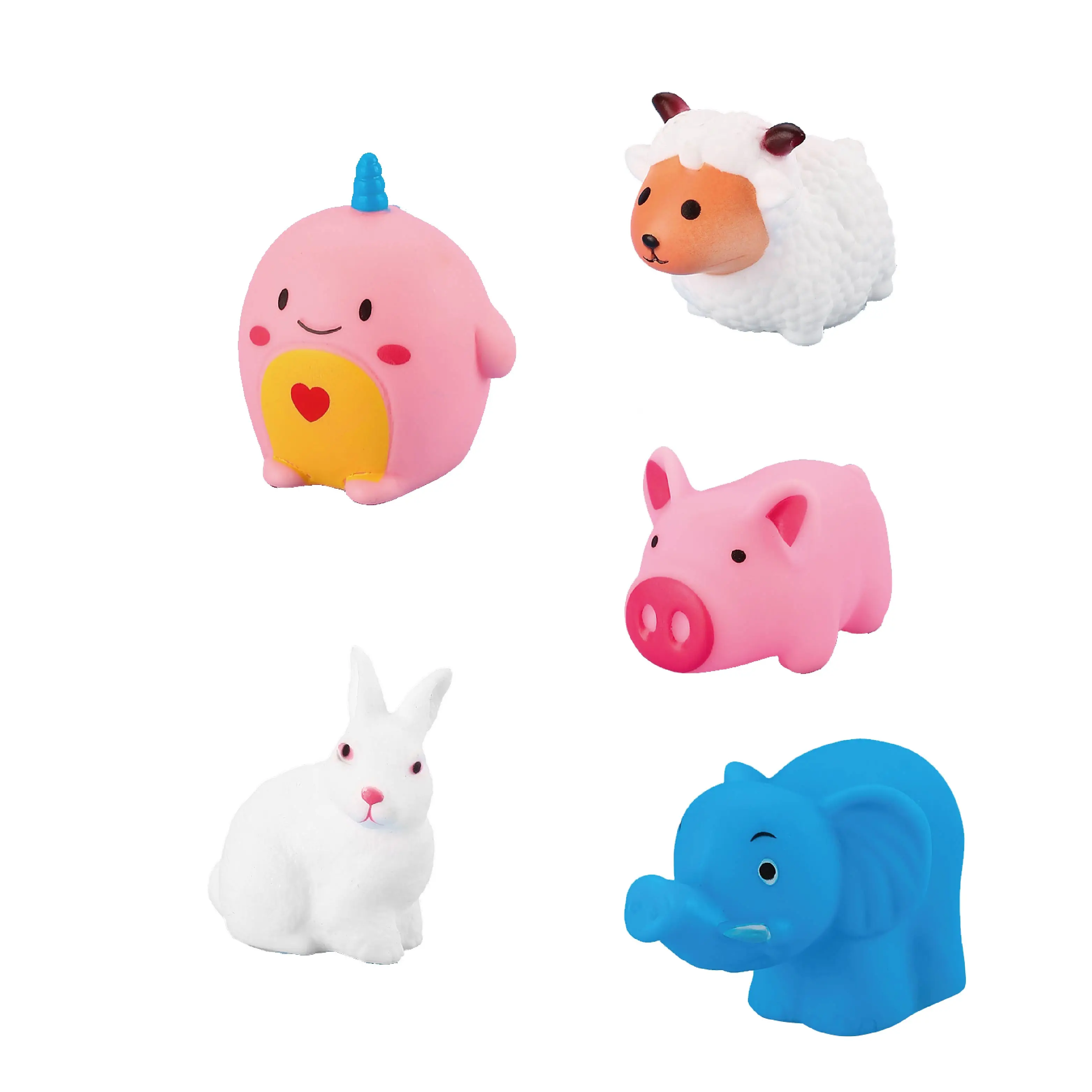 Custom Plastic Toy Animal Weighted Floating Race Assorted Black Printed Rubber Ducky Bulk Bathtub Squeaky Bath Duck/