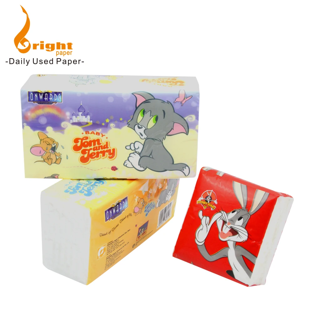 2 Ply Layer and Office & Hotel Application soft pack facial branded tissue paper