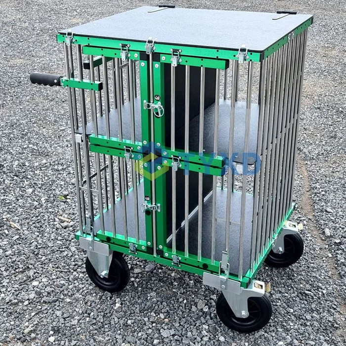 Aluminum Collapsible Dog Trolley Cage 4 Beter Folding Dog Cage for Dog Show Crate