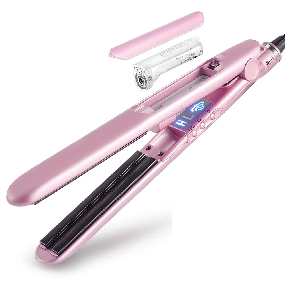 Bidisco Professional Keratin Treatment Steam Styler Hair Straightener Flat Iron Nano Titanium Hair Straightener