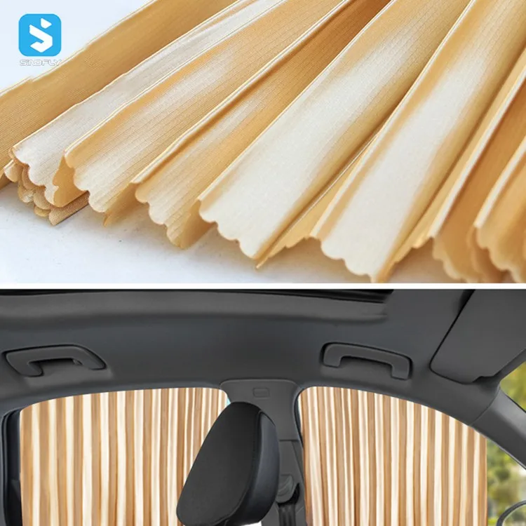 Sunscreen Auto Magnetic Curtain Car Window Retractable Sunshade Magnet Side Curtains For Car Car Curtain Window