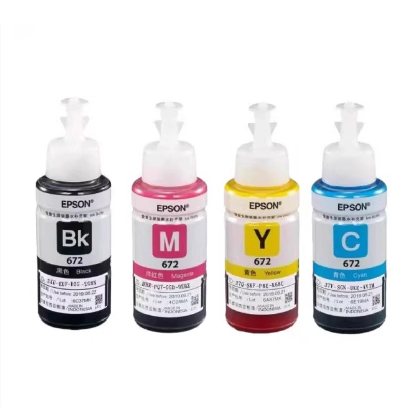 672 Color Bulk Water Based Bottle Tintas Refill Dye Ink For  L130