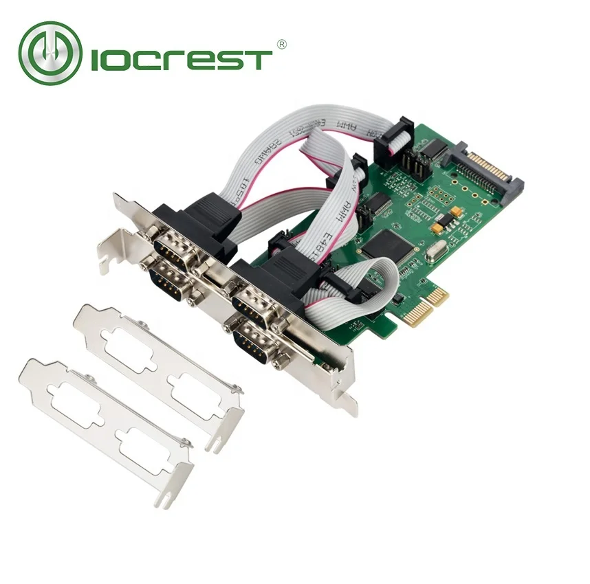2022 120% SRGB 4 Port Pci Express Rs232 Serial Adapter Card Cable