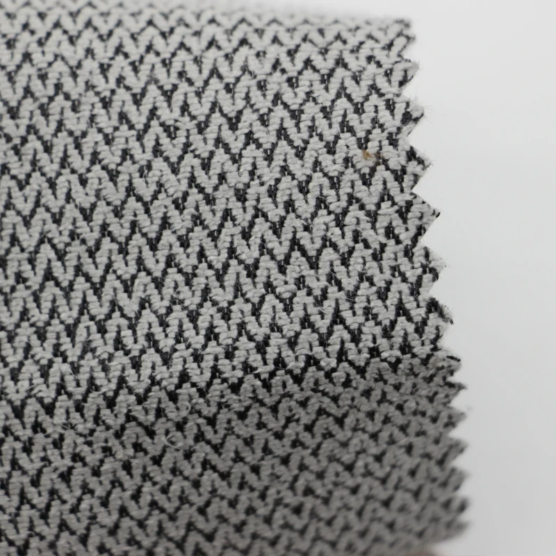 Mand Textile wholesale modern performance 100% polyester textured yarn dyed upholstery sofa  linen fabric in roll