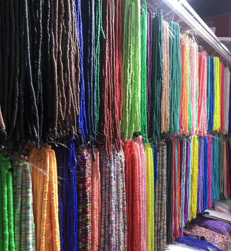 8mm Polymer Clay Beads Flat Round Heishi Vinyl Disc Beads Handmade Loose Spacer Bead for Jewelry Making