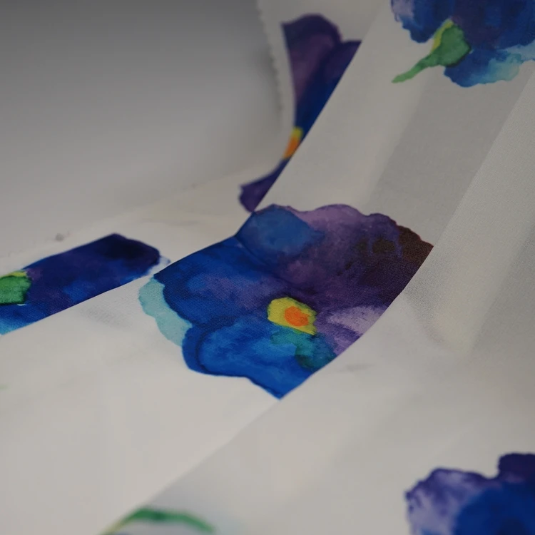 New design eco-friendly composite silk chiffon fabric digital printed dress fabric