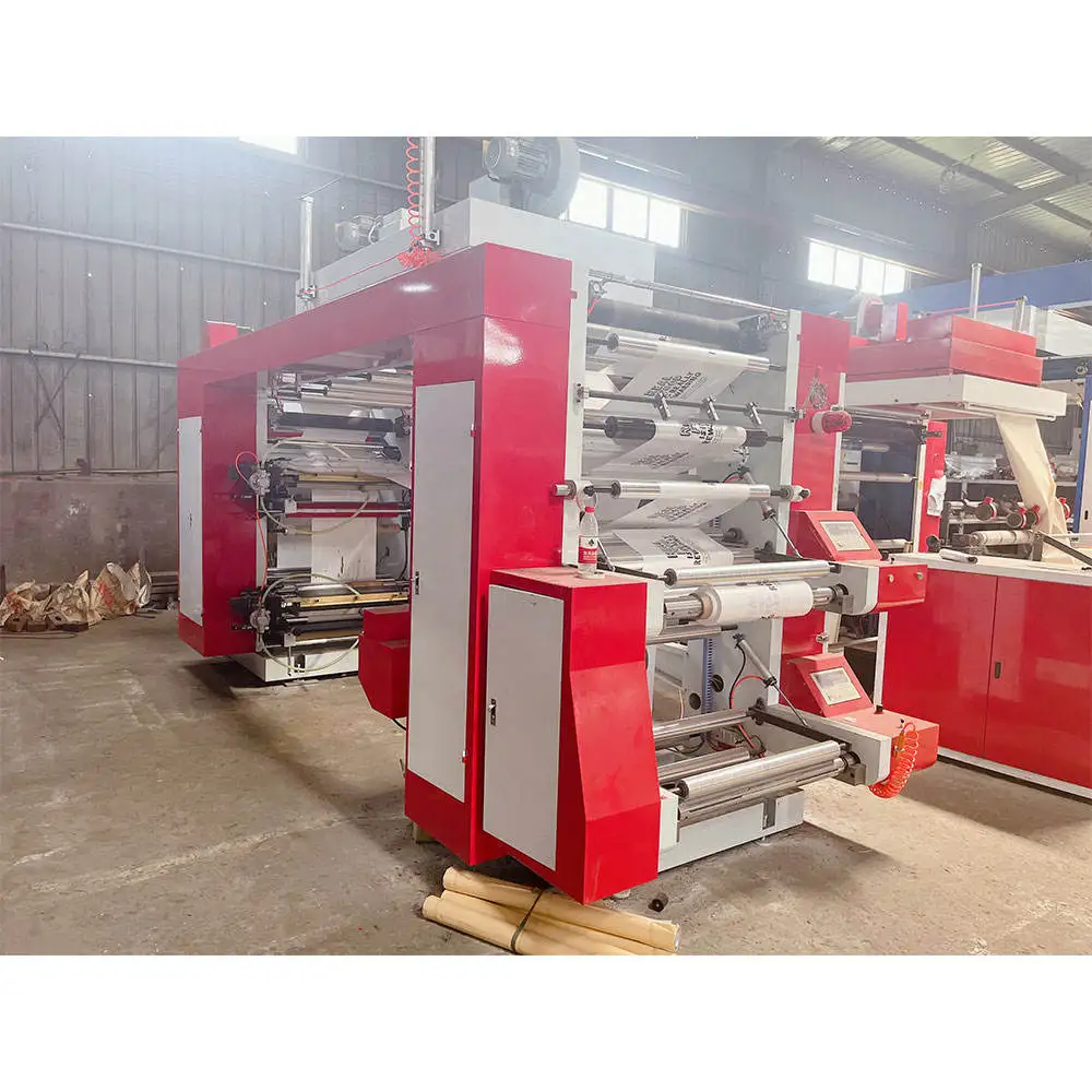 Automatic Multicolor CI Flexo Roll Sticker Label BOPP PE Roll Film Printing Machine Flexographic Printer