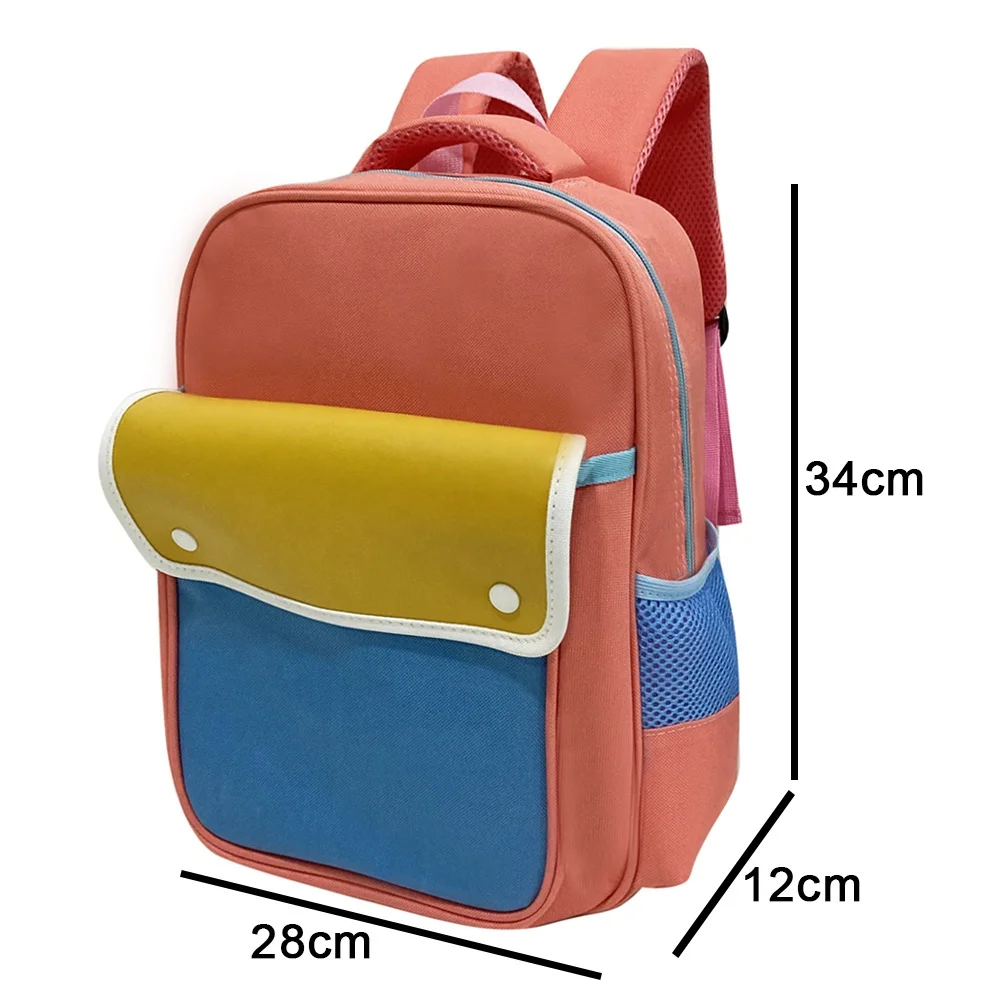 Shipping Service Hot Selling Customized Printing logo Black 600D Polyester Children School Backpack with Front Pocket