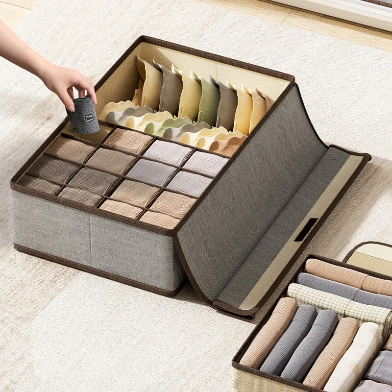 RU 2024 New Home Drawer Socks Bra Underwear Box Storage Organizer Wardrobe Clothing Organizer for Underwear