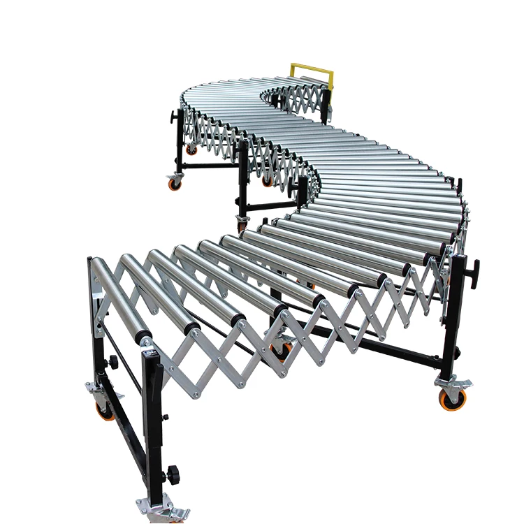 Retractable and Movable Non-power Carton Roller Conveyor Lagging or Not
