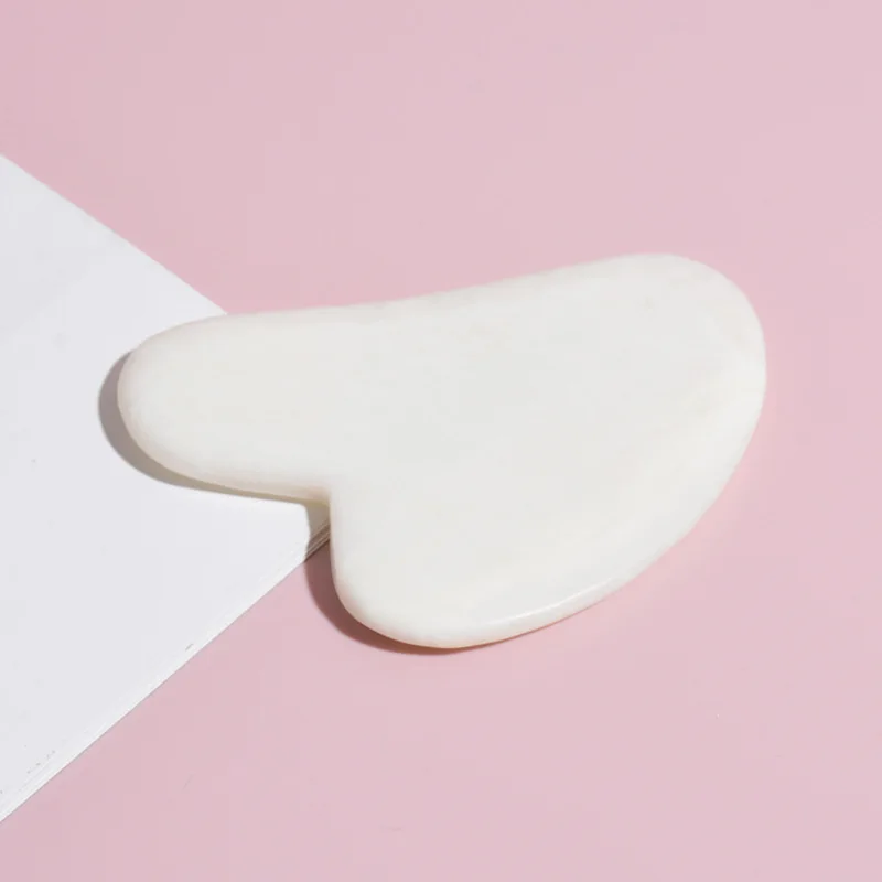 Wholesale Custom Logo Facial Massage Gua Sha Tool Jade Massager Set white Xiuyan Guasha Stone Jade For Face