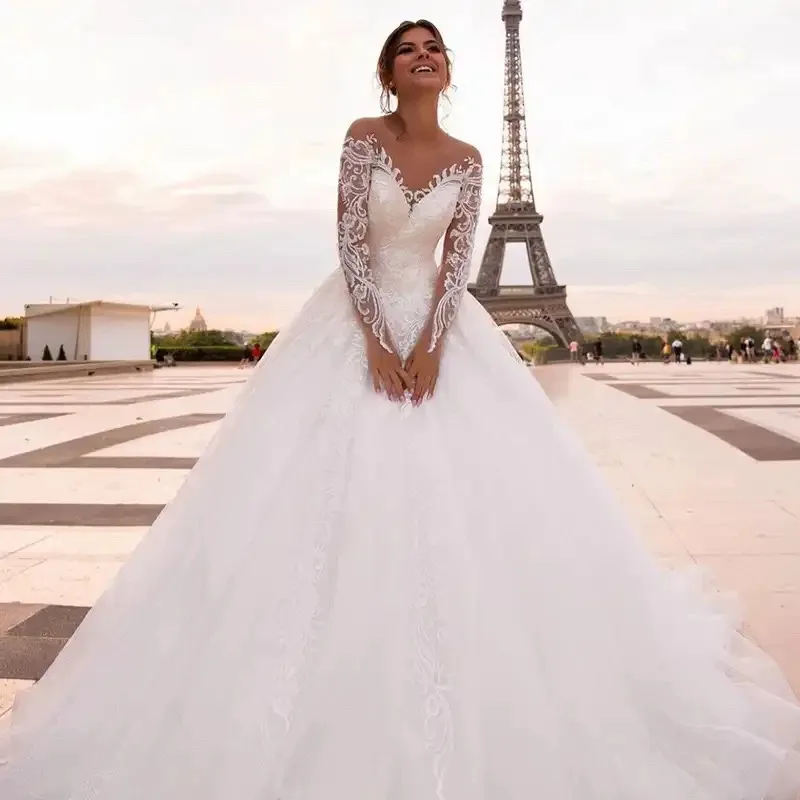 401+ Chinese Factory Customized Luxury Wedding Dress Bridal Gowns Wedding Dress (Each SKU Has One Design, With Same Prices)