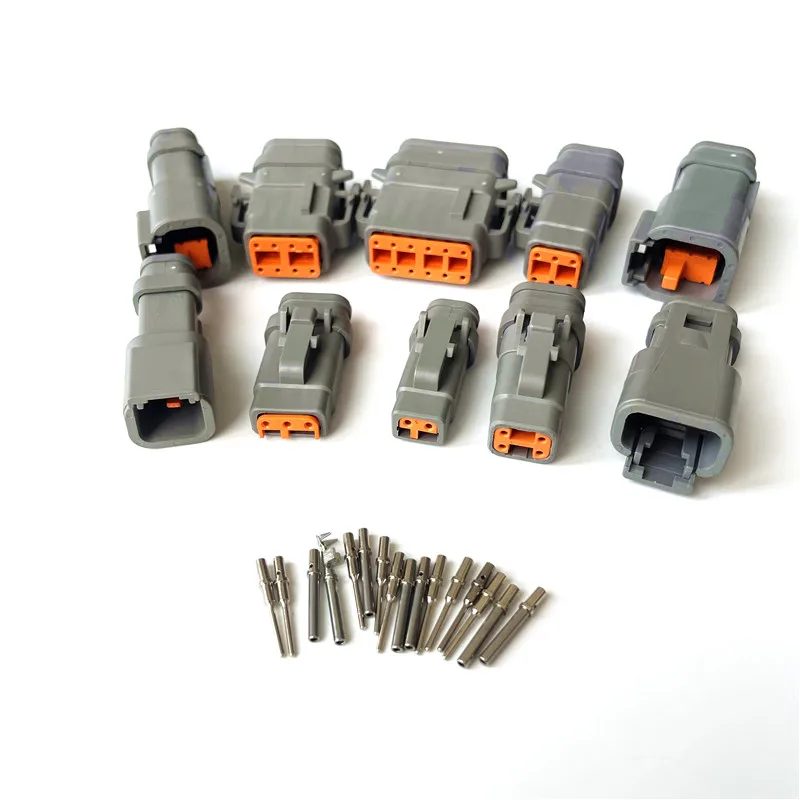 8 Pin Deutsch DTM male female Auto Waterproof Wire Connector Grey Socket Plug DTM06-8S-E007 DTM06-6S DTM04-6P ATM06-6S ATM04-6P