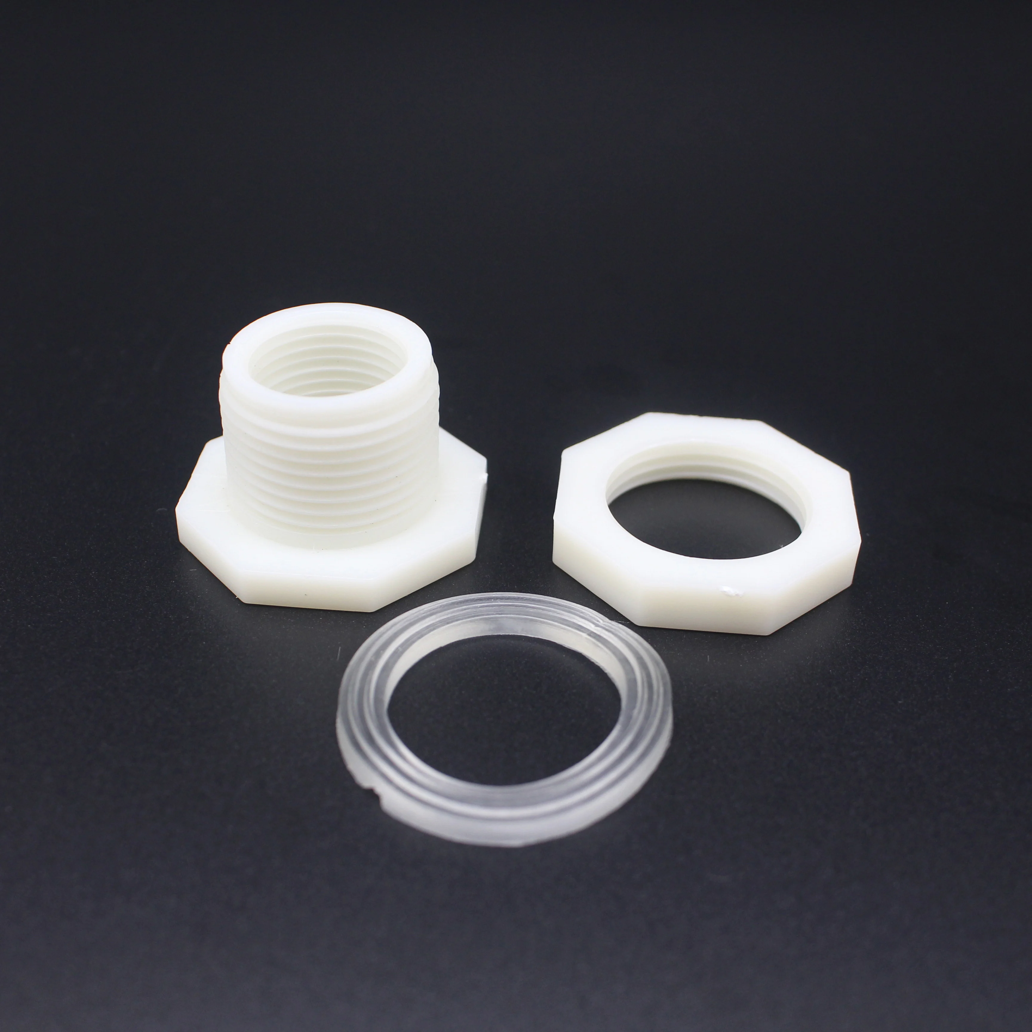 Plastic Bulkhead For Water Container Tank Connector Fittings