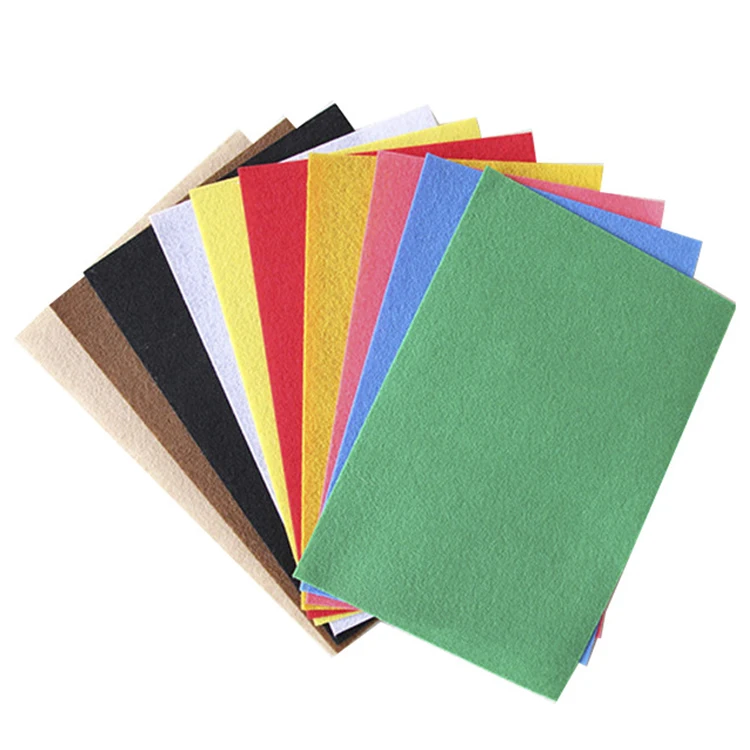 Wholesale Soft Craft Polyester Fabric Hard Color Non Woven Felt