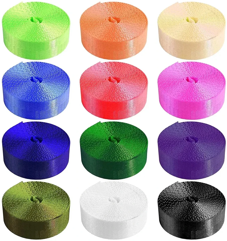 Wholesale Factory Custom Woven Web Band Accept Customized Logo Nylon Cotton Polyester Webbing Belt For Garment Shoes Clothing