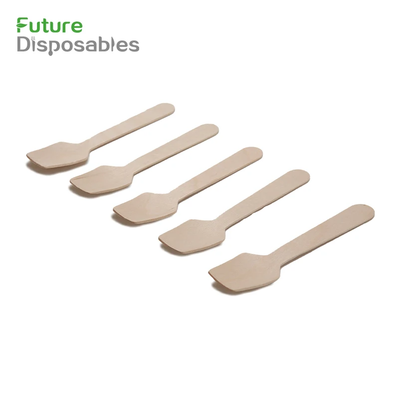 disposable birch wooden spoon small wooden spoon