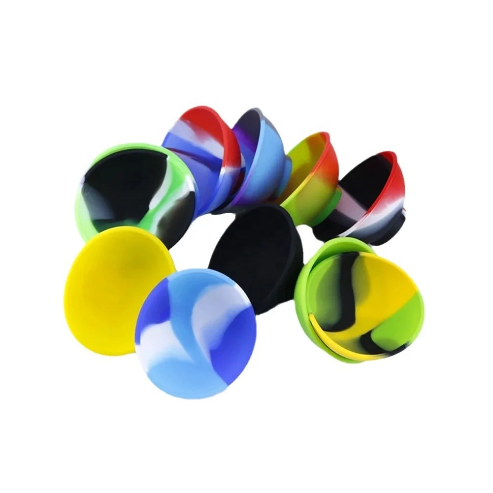 50ml mini multicolor food grade silicone tobacco bowl Silicone Container Hookah Wax smoking accessories silicone mixing bowl