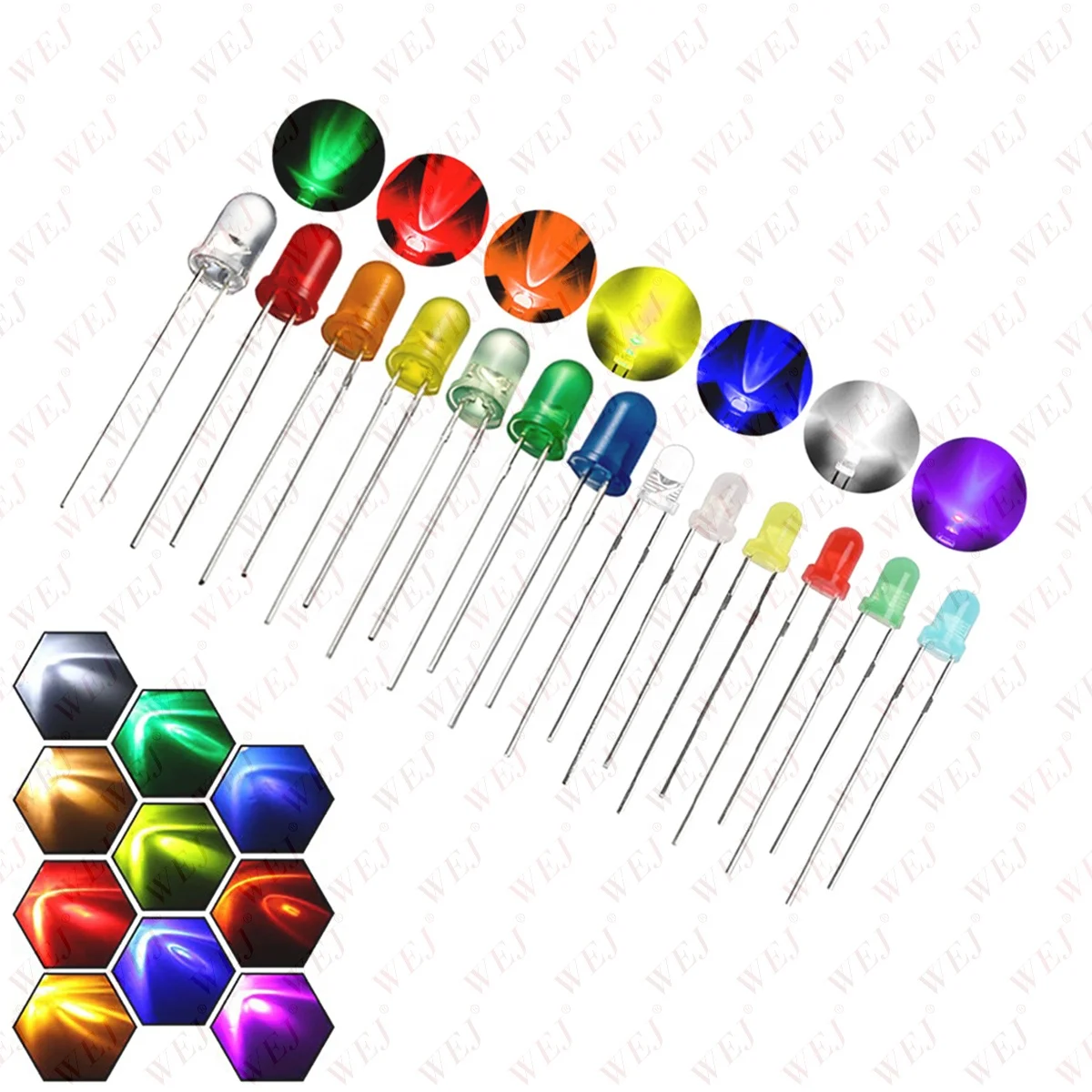 Factory led diode 5mm 3mm Red Green Blue Yellow White Orange Rgb dual color Dip diode Led Light 2mm 8mm 10mm 3mm 5mm Led Diode