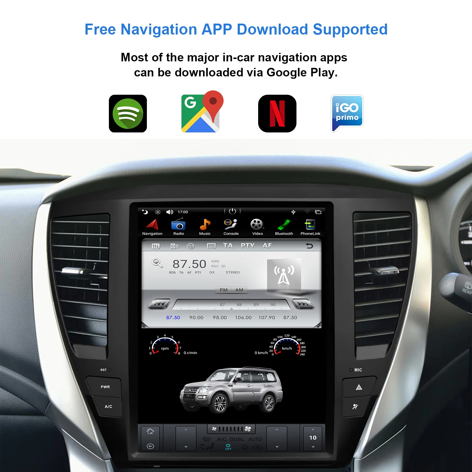 12.1' Android 7.1 For MITSUBISHI PAJERO Sport 2020 Four drive version Car Radio Multimedia GPS Navigation Auto Stereo WIFI