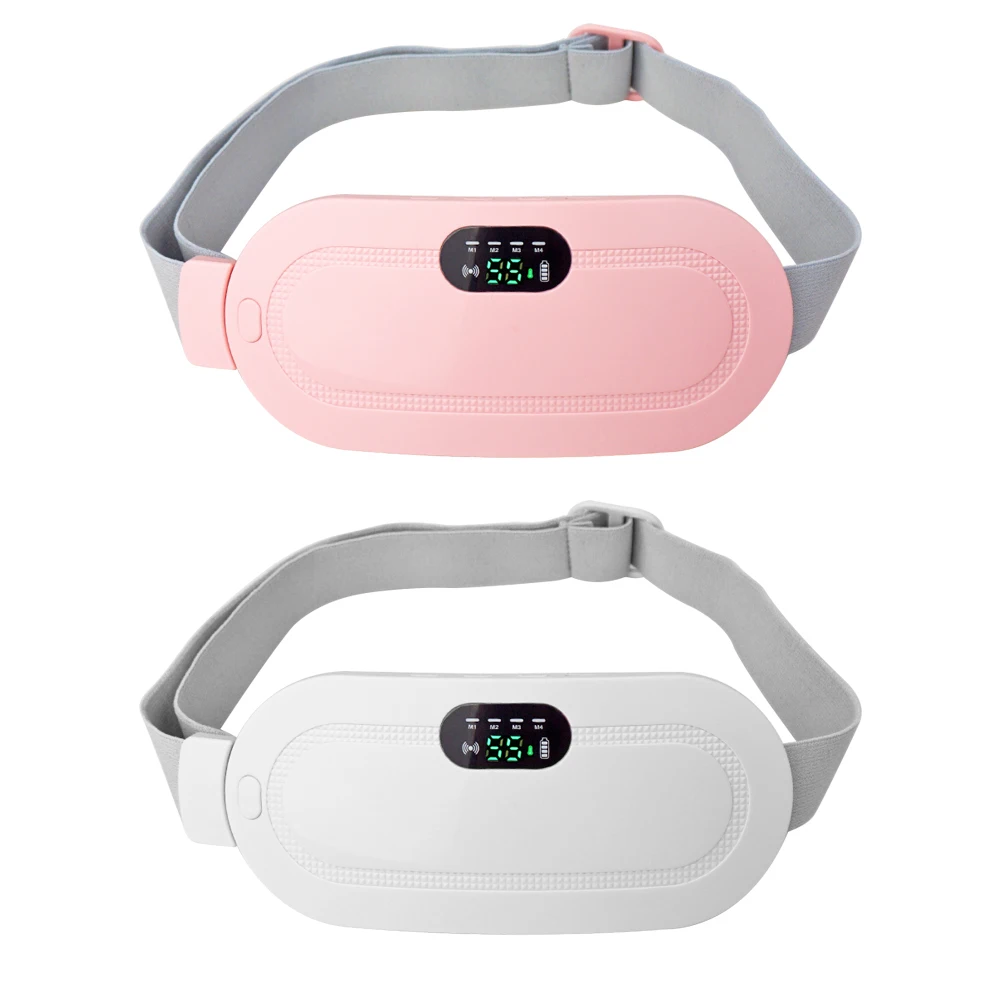 Portable Digital Display Cordless Menstrual Heating Pad Fast Heating Massage Period Waist Wrap Belt Women Menstrual Massager