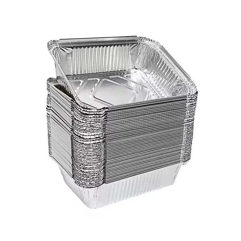 Factory Wholesale High Quality Recyclable Catering Fast Food Take Away Aluminium Foil Container