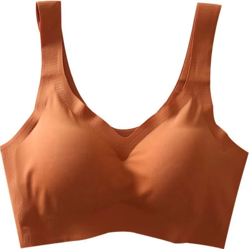 HL-019 латексный спортивный бюстгальтер из Таиланда, цельнокроеный бесшовный бюстгальтер без косточек, бюстгальтер большого размера с красивой спинкой